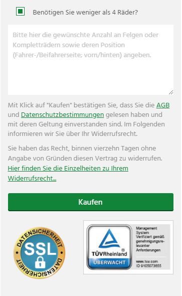 Abfrage für Mindermengenbestellungen