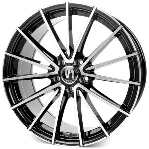 V1 Wheels V2 schwarz hochglanzpoliert