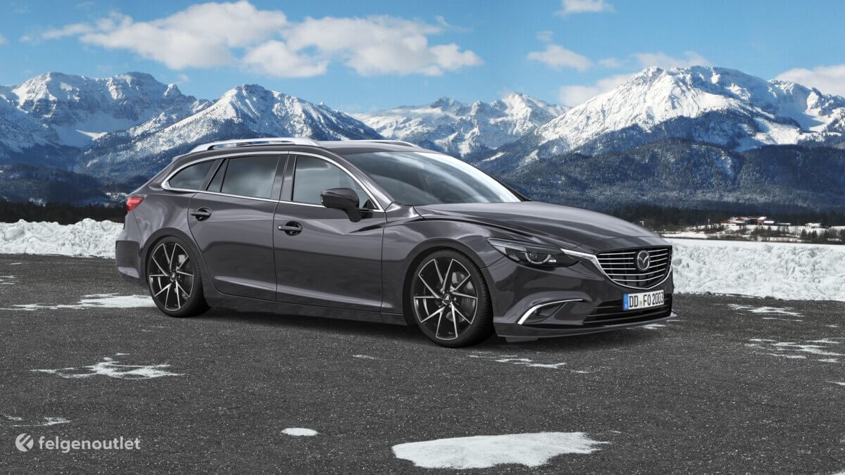 Alutec ADX.01 diamant-schwarz frontpoliert Mazda 6 Sportwagon