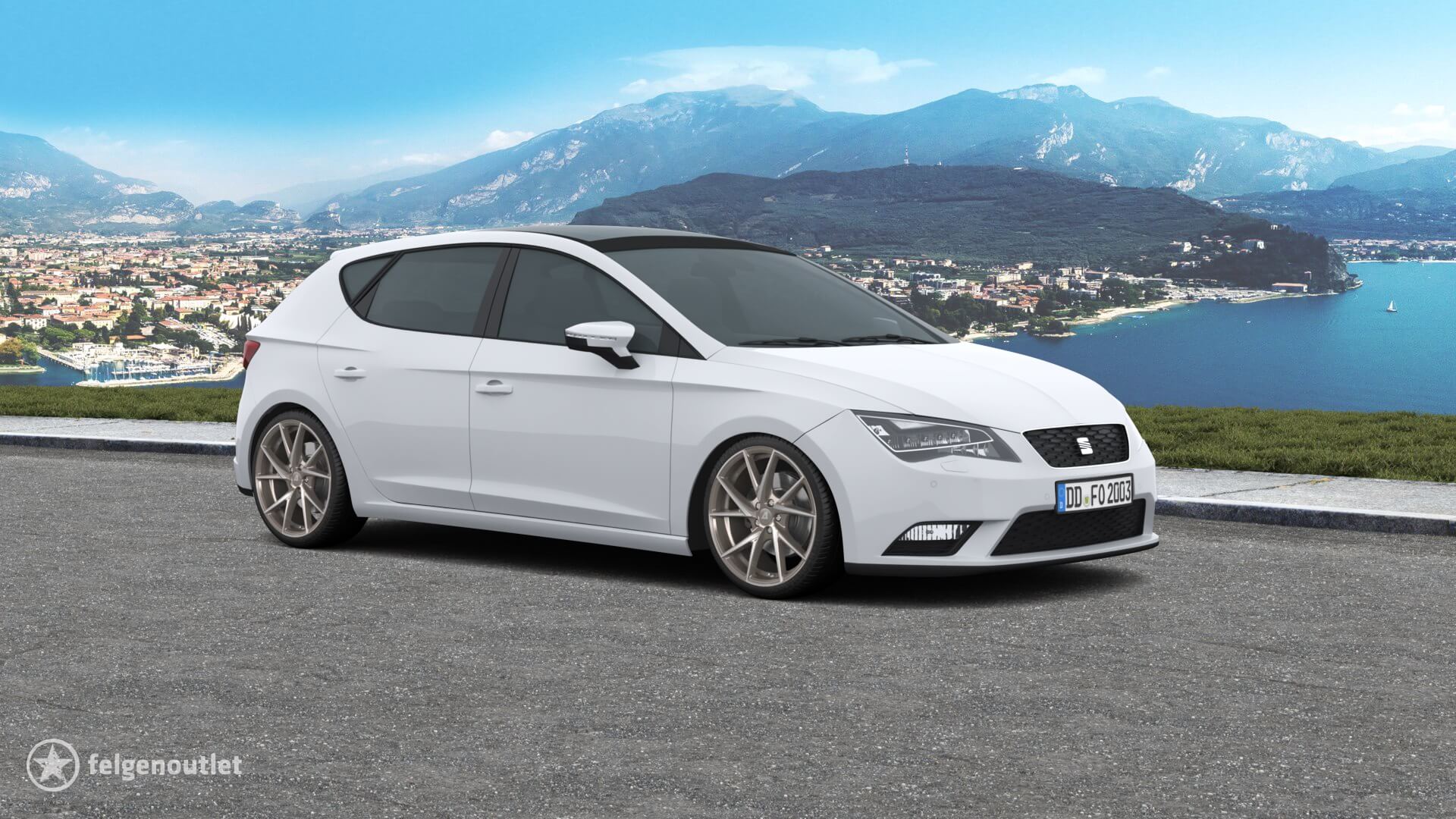 Alutec ADX.01 metallic-platinum frontpoliert SEAT Leon Schrägheck