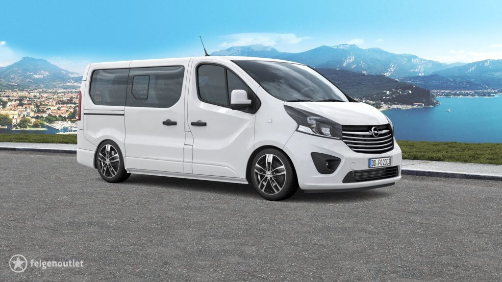 Autec Quantro 5-Loch schwarz poliert Opel Vivaro Kleintransporter