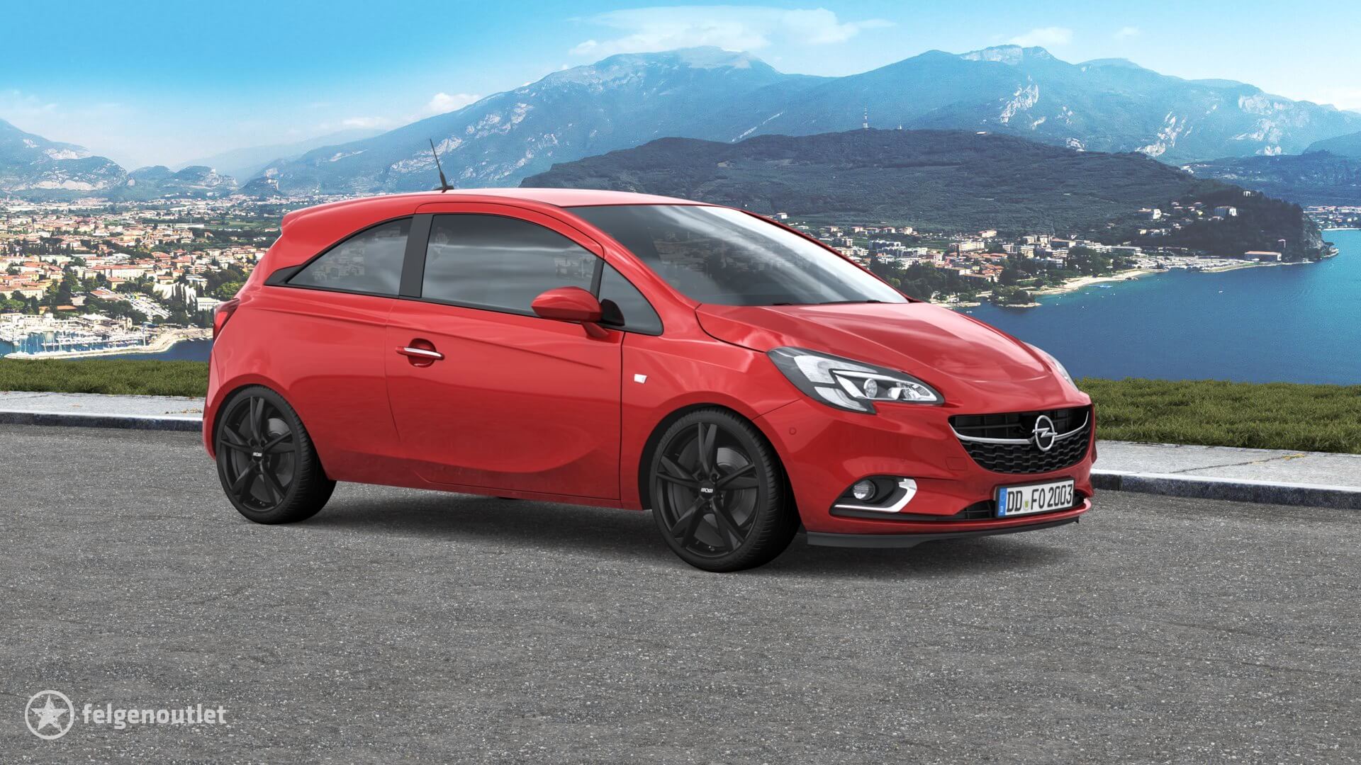 Oxxo Mimas matt black Opel Corsa E Compact