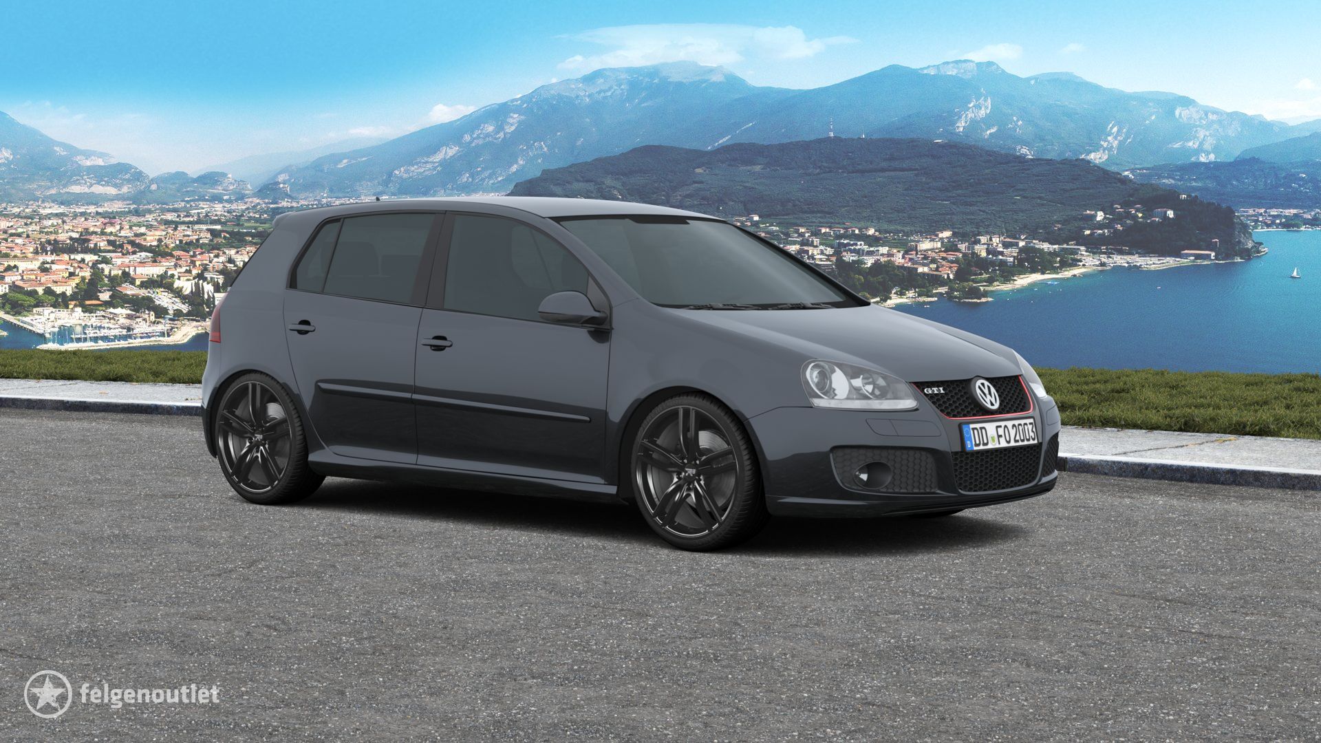 R3 Wheels R3H01 black VW Golf V Schrägheck