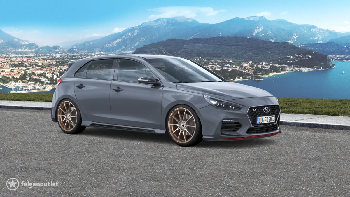 Tomason TN25 Super Light mattbronze polished Hyundai i30N Schrägheck