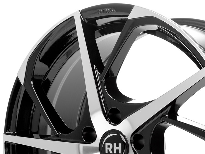 RH Alurad RB12 Schwarz voll poliert