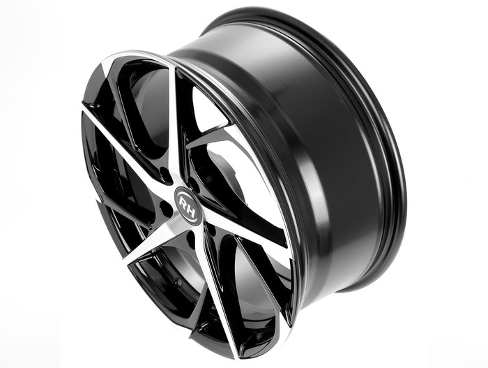 RH Alurad RB12 Schwarz voll poliert