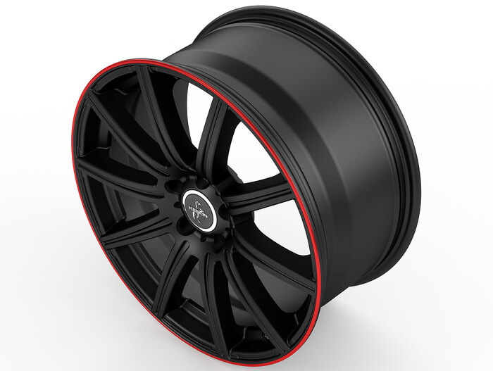 Keskin KT16 matt black lip red