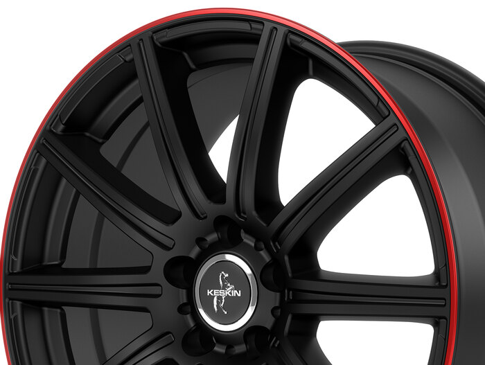 Keskin KT16 matt black lip red