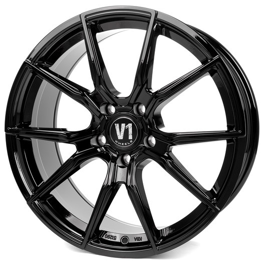 V1 Wheels V1 Schwarz glänzend lackiert