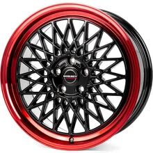 Borbet B black rim red