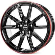 Borbet LX18 black glossy rim red