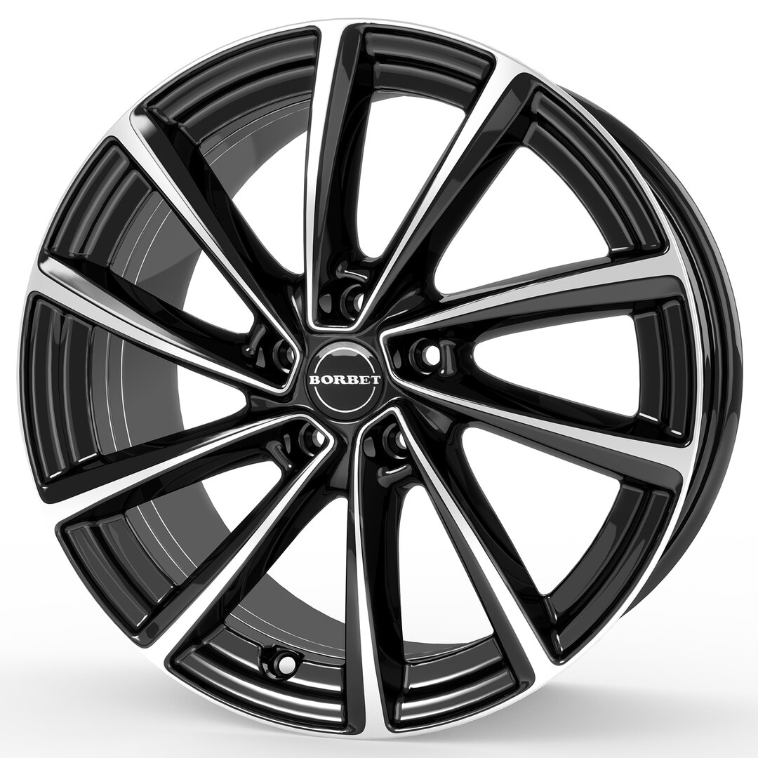 Borbet V black polished glossy