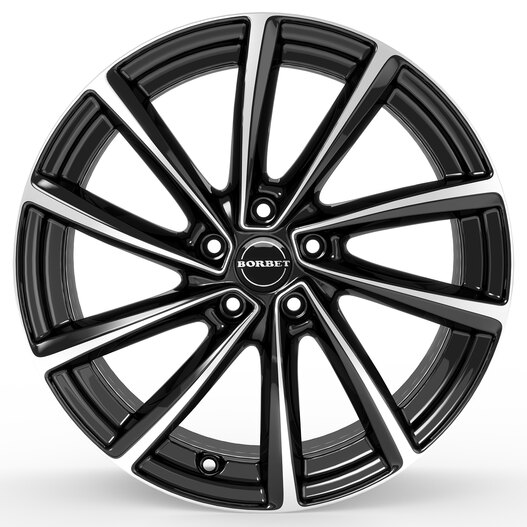 Borbet V black polished glossy