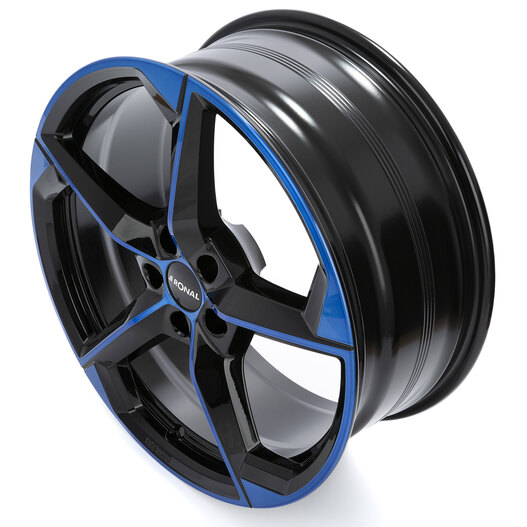 Ronal R66 Jetblack-Bluetinted