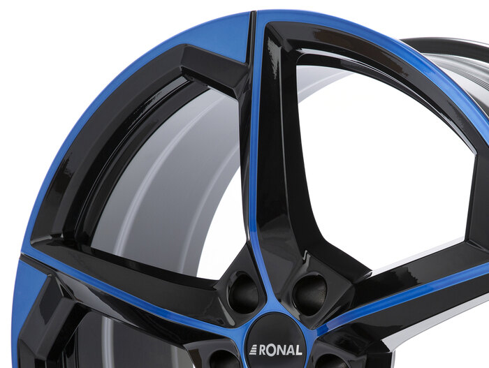 Ronal R66 Jetblack-Bluetinted
