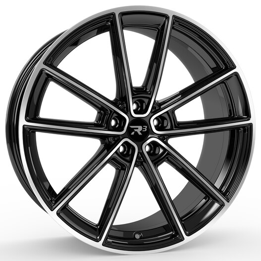 R³ Wheels R3H04 black-polished