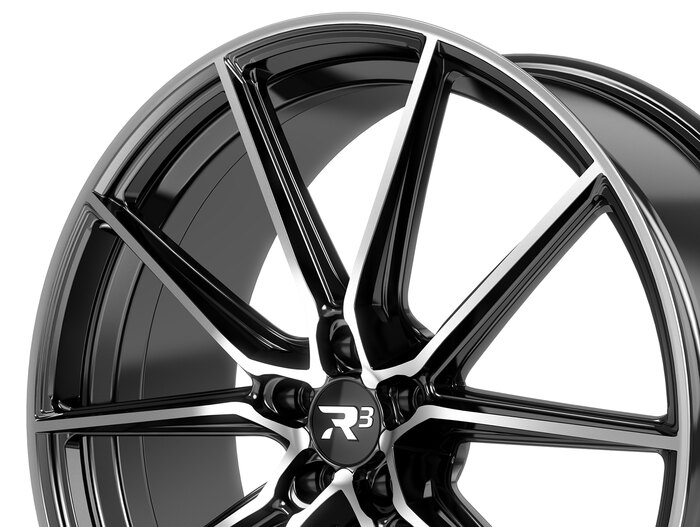 R³ Wheels R3H05 bicolor black-polished