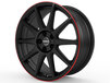 Borbet GTX black matt rim red