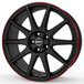 Borbet GTX black matt rim red