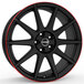 Borbet GTX black matt rim red
