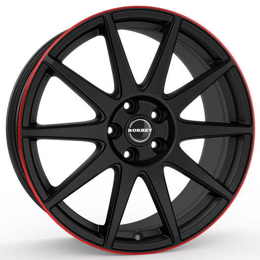 Borbet GTX black matt rim red