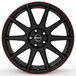 Borbet GTX black matt rim red