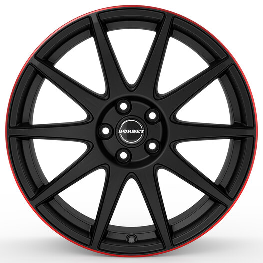 Borbet GTX black matt rim red