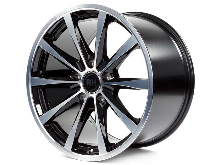 RH Alurad GT-Rad Schwarz voll poliert