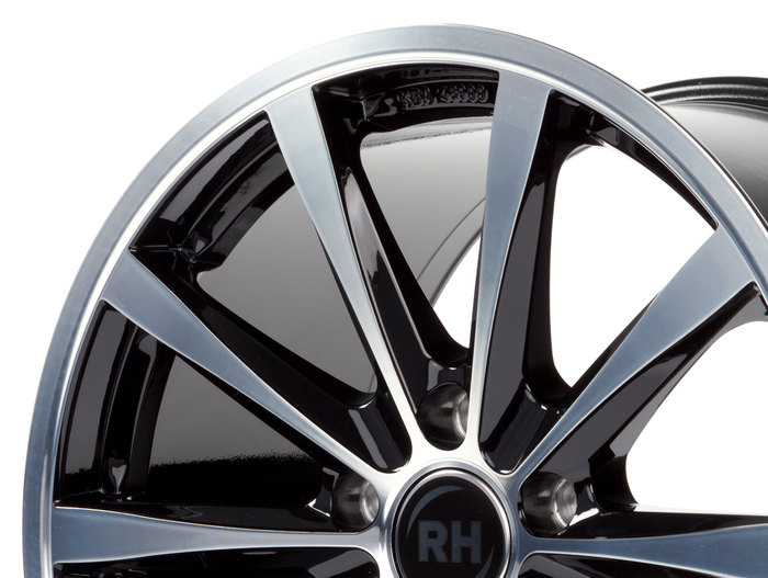 RH Alurad GT-Rad Schwarz voll poliert