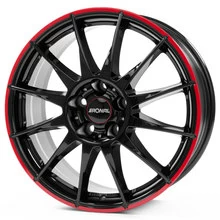 Ronal R54 Jetblack-Red Rim