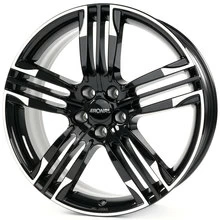 Ronal R58 Jetblack-White Rim