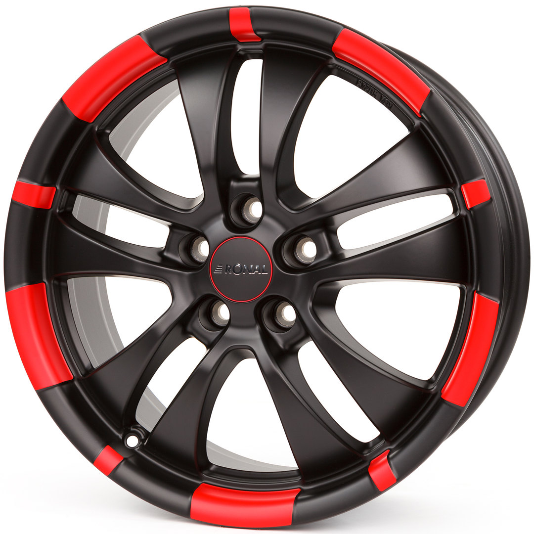Ronal R59 Jetblack-Matt-Redrim