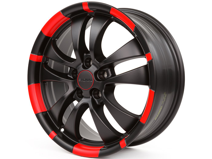 Ronal R59 Jetblack-Matt-Redrim