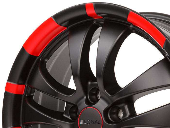 Ronal R59 Jetblack-Matt-Redrim