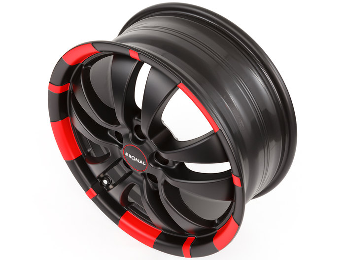 Ronal R59 Jetblack-Matt-Redrim
